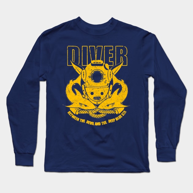 Navy diver t shirts blue and gold shop